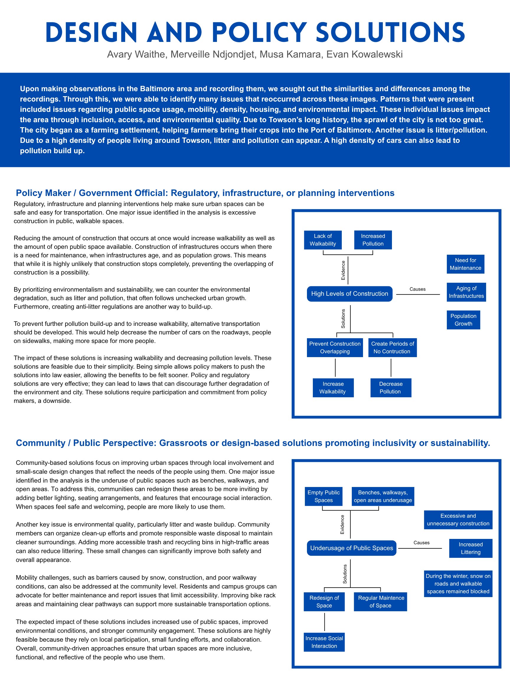 Design and Policy Solutions Poster